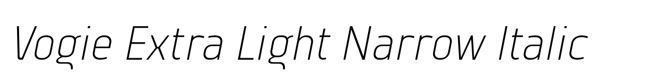 Vogie Extra Light Narrow Italic